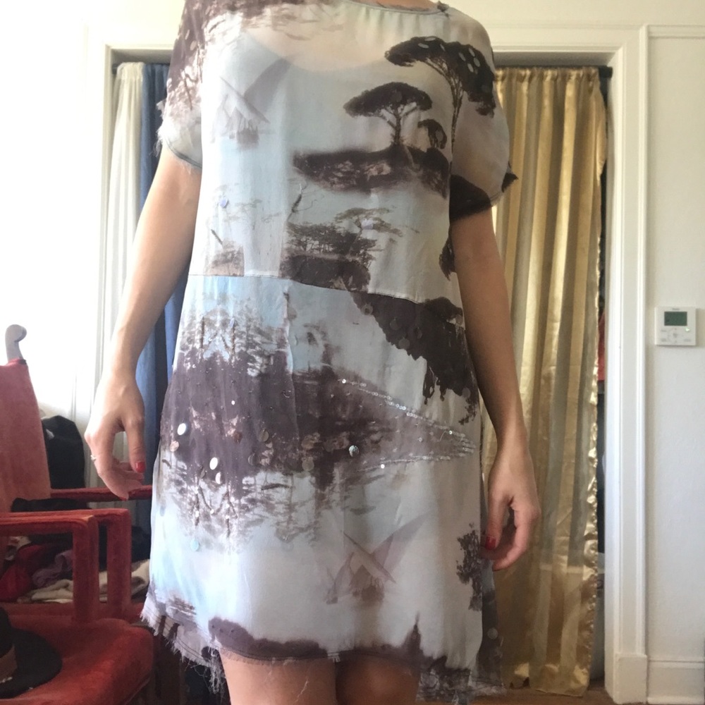 All Saints hand Embellished slip dress